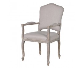 Štýlová jedálenská stolička Isabelle v provensalskom štýle v béžovej farbe s opierkami 101 cm 