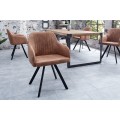 Dizajnová vintage stolička Lucca hnedá