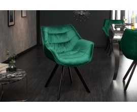 Dizajnová stolička Antik smaragdovozelená