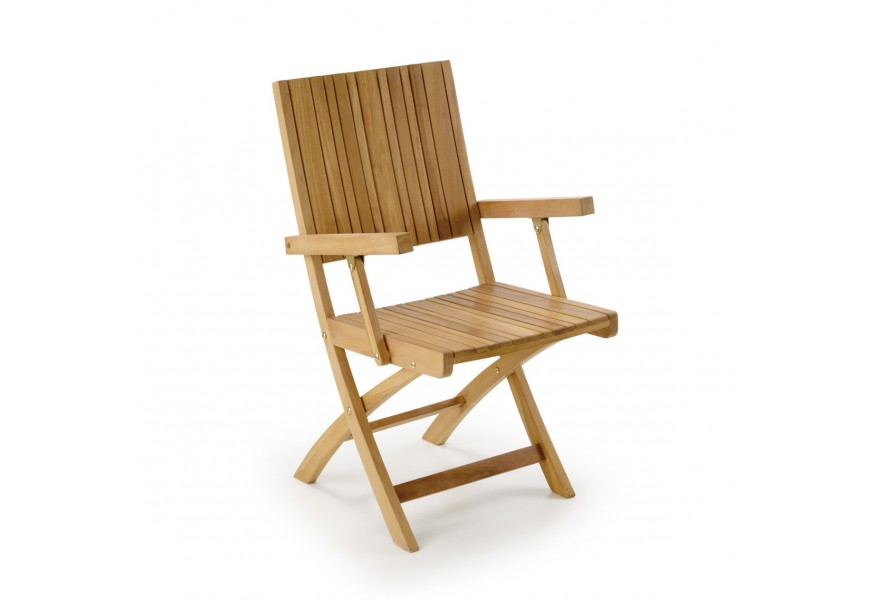 Dizajnová stolička z teakového dreva Jardin