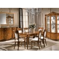 Luxusný rozkladací klasický jedálenský stôl Pasiones obdĺžnikového tvaru z dreveného masívu s vyrezávanou výzdobou 180cm