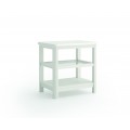 Elegantný minimalistický príručný stolík Cerdena z masívneho dreva s úložným priestorom