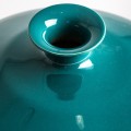 Dizajnová keramická váza Berat guľatého tvaru tyrkysovej farby 34cm