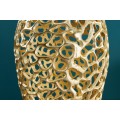 Art deco dizajnová váza Hoja v zlatom prevedení s kovovou konštrukciou 90cm