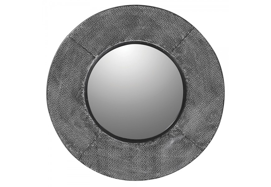 Štýlové zrkadlo Meriss v industriálnom štýle v sivej farbe