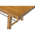 Masívny svetlo hnedý obdĺžnikový jedálenský stôl Roseville s prírodnou kresbou dreva 400 cm