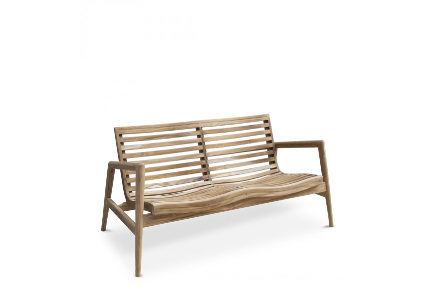 Dizajnová záhradná lavička Jardin z teakového dreva 