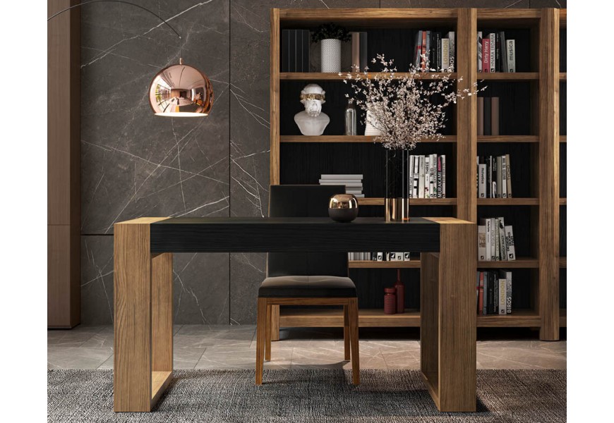 Luxusná moderná zostava nábytku do pracovne Lyon z masívneho dreva