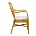 Štýlová ratanová jedálenská stolička Remi v hnedej farbe 95 cm