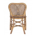Luxusná ratanová záhradná stolička Bistro v prírodnej svetlej hnedej farbe 90 cm