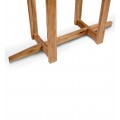 Moderný masívny konzolový stolík Vergil z tekového dreva s tromi zásuvkami v prírodnej hnedej farbe 130 cm