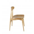 Dizajnová škandinávska jedálenská stolička Sika z masívneho dreva v svetlej hnedej farbe 80 cm