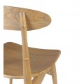 Dizajnová škandinávska jedálenská stolička Sika z masívneho dreva v svetlej hnedej farbe 80 cm
