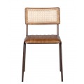 Dizajnová kožená jedálenská stolička Boston v hnedej farbe v industriálnom štýle 78 cm 