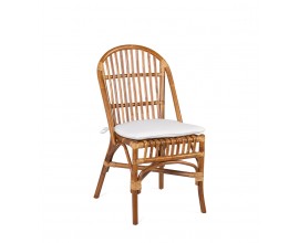 Dizajnová ratanová jedálenská stolička Sidney v hnedej farbe 94 cm