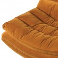 Luxusné glamour kreslo Loaf bez bočných opierok so zamatovým poťahom v horčicovej žltej farbe 82 cm