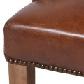 Jedálenská stolička CHESTERFIELD z pravej kože 98cm