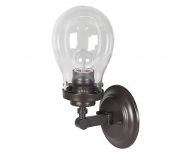 Štýlová industriálna nástenná kovová lampa Sonny v tmavo sivej farbe 31 cm