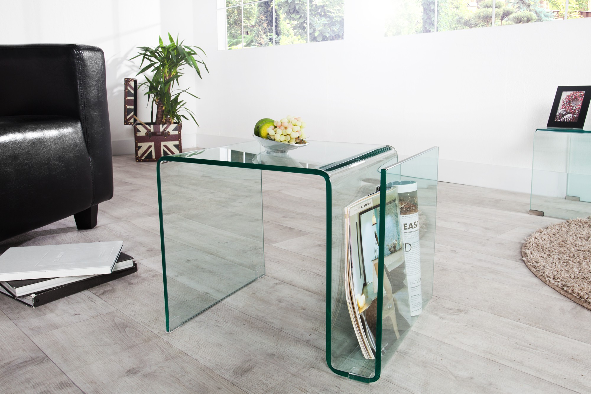 Estila Dizajnový sklenený konferenčný stolík Ghost 50cm