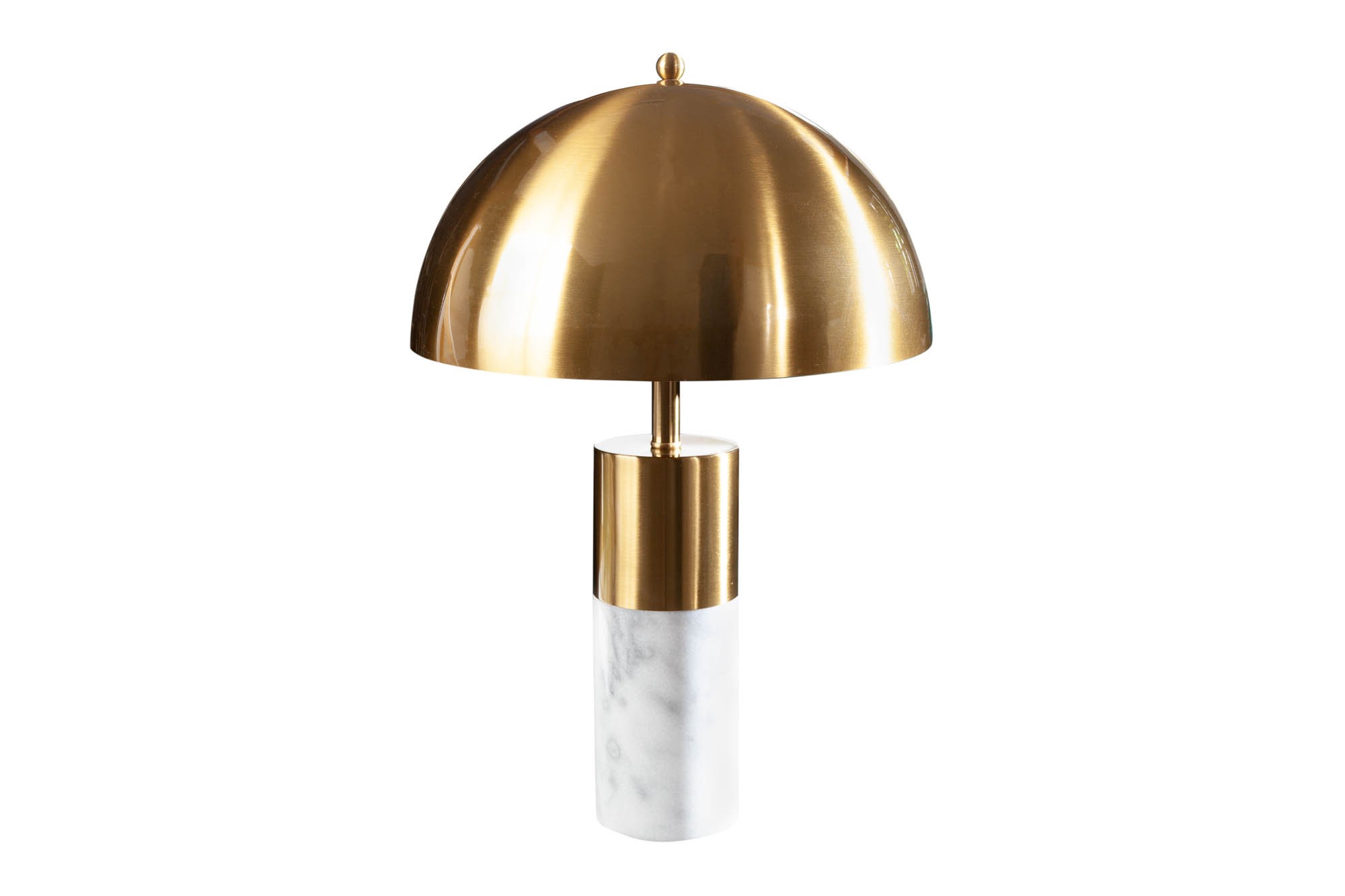 Estila Art-deco luxusná stolná lampa Jaspeado s mramorovou podstavou a zlatým tienidlom 52cm