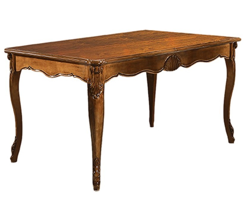 Estila Luxusný rustikálny rozkladací jedálenský stôl Pasiones obdĺžnikového tvaru z dreveného masívu s vyrezávanou výzdobou 160cm