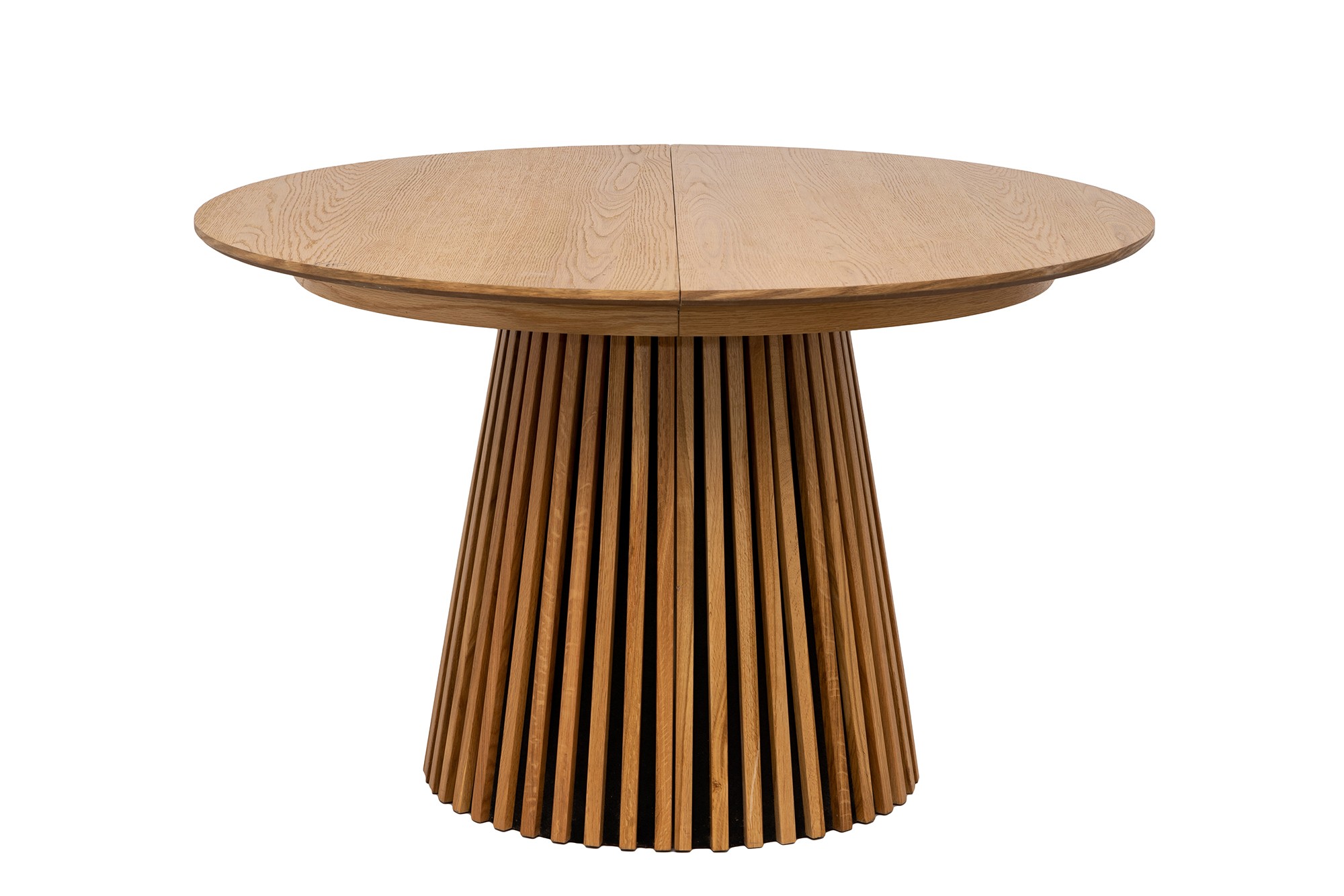 Estila Moderný svetlohnedý jedálenský stôl Davidson okrúhly rozkladací 120-200cm